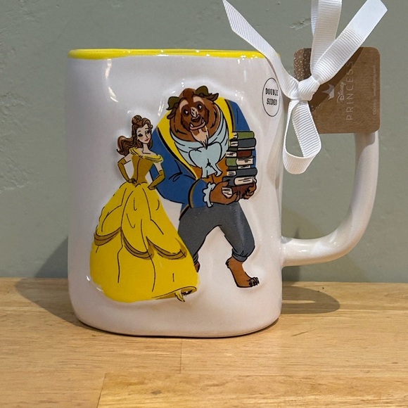 Rae Dunn Disney Collection Beauty And The Beast Handcrafted Ceramic Mug - Picture 3 of 7